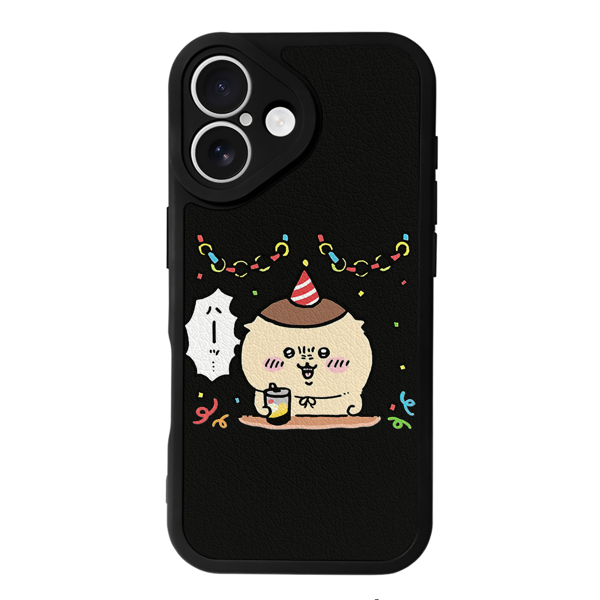 （画像用） ちいかわ くりまんじゅう Chii-kawa kuri manjū 【iPhone 16シリーズ対応】シリコンスマホケース（レザー調） 材質：シリコン